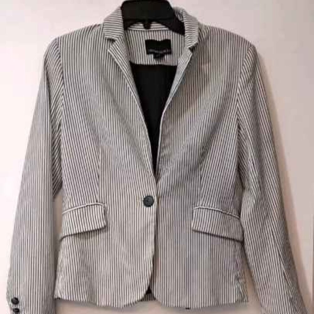 SALE Cynthia Rowley Pinstripe Blazer Jacket Med EUC